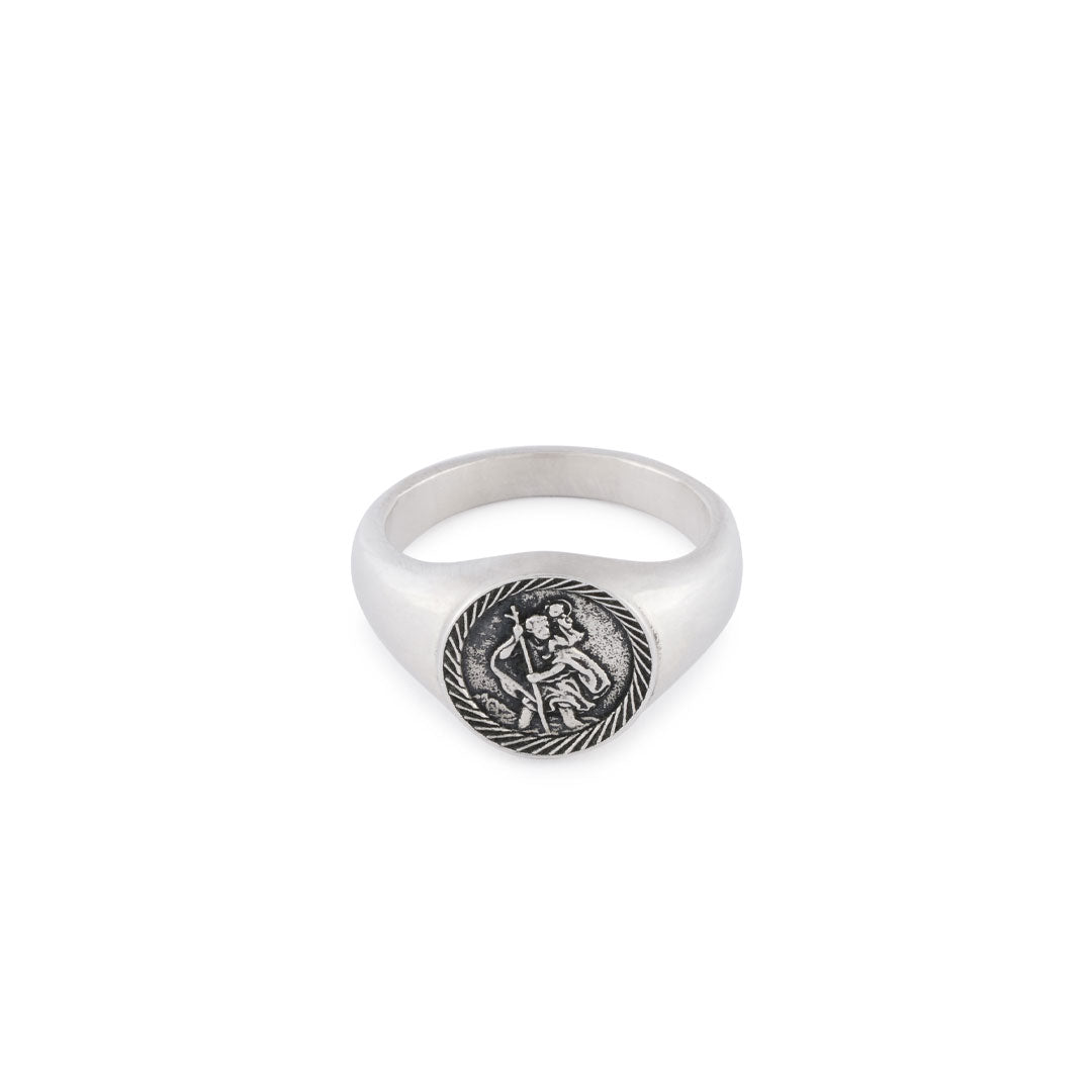 Silver St Christopher Ring