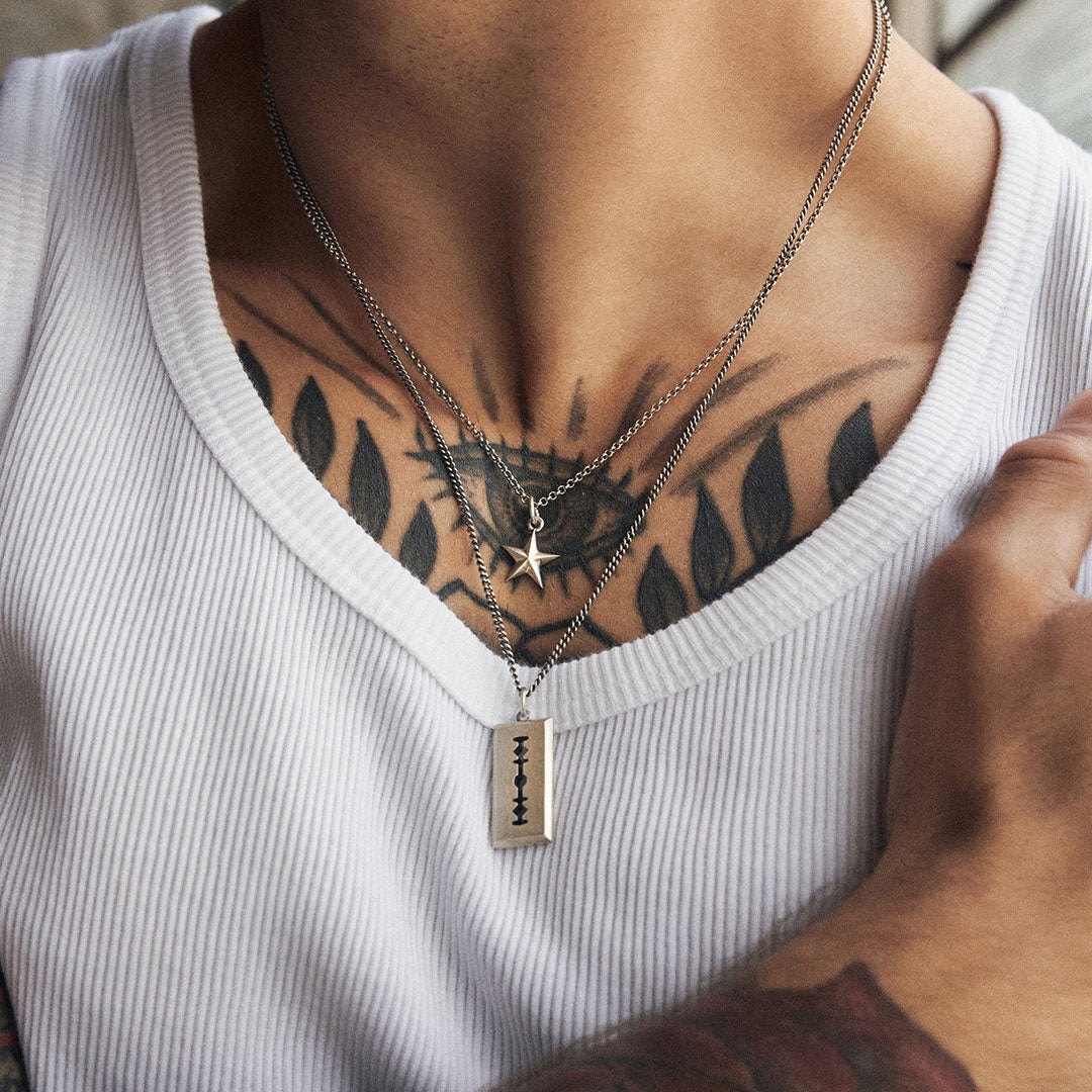 Silver Razor Necklace