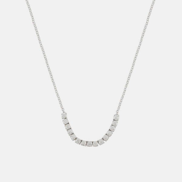Silver Tennis Drop Necklace