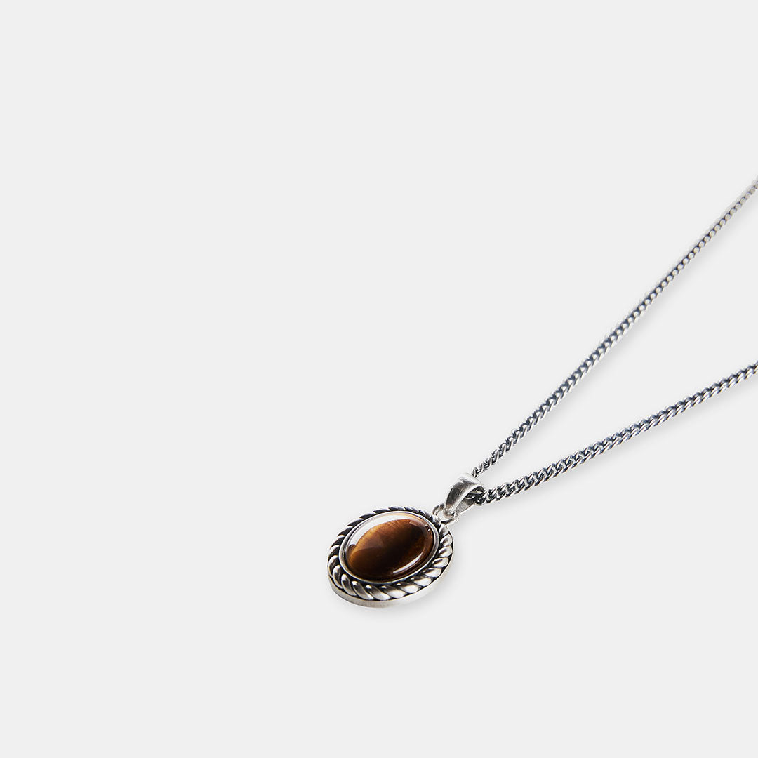 Silver Tigers Eye Necklace