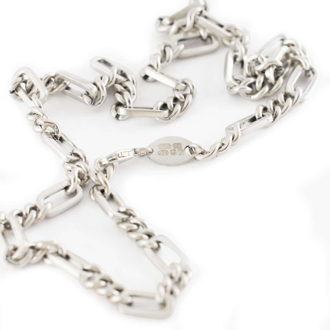 Silver Track Chain Necklace