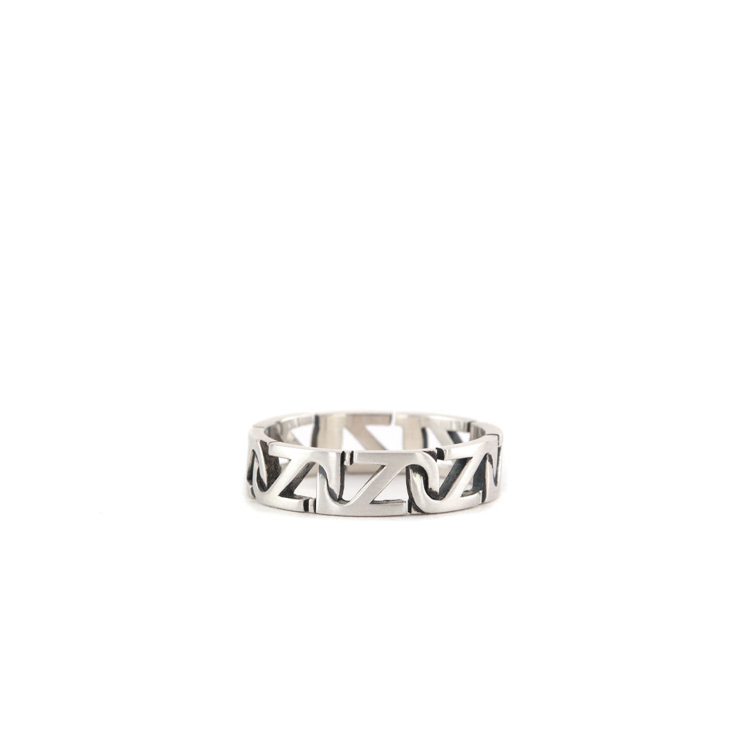 Silver Trademark Link Ring – SergeDeNimes US