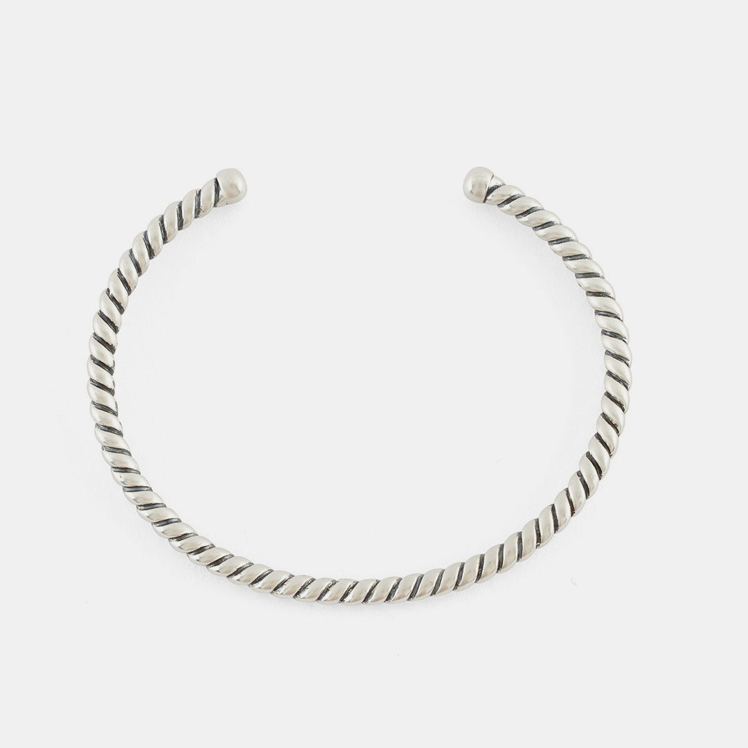 Silver Twist Bangle