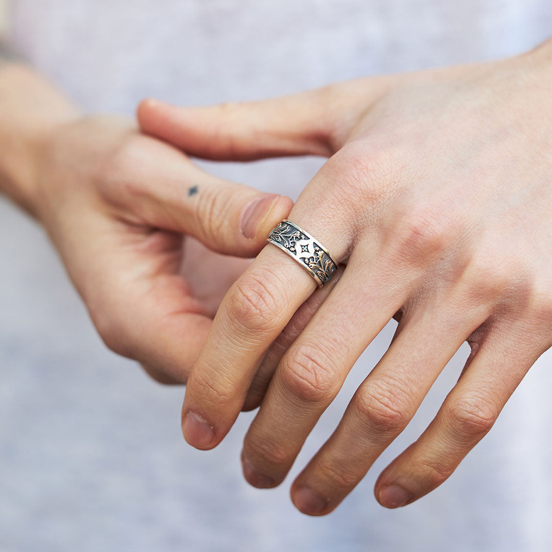 Silver Alexandrite Birthday Ring