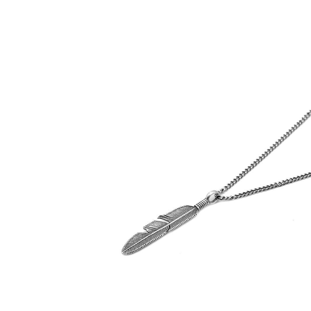 Silver Ethereal Feather Necklace