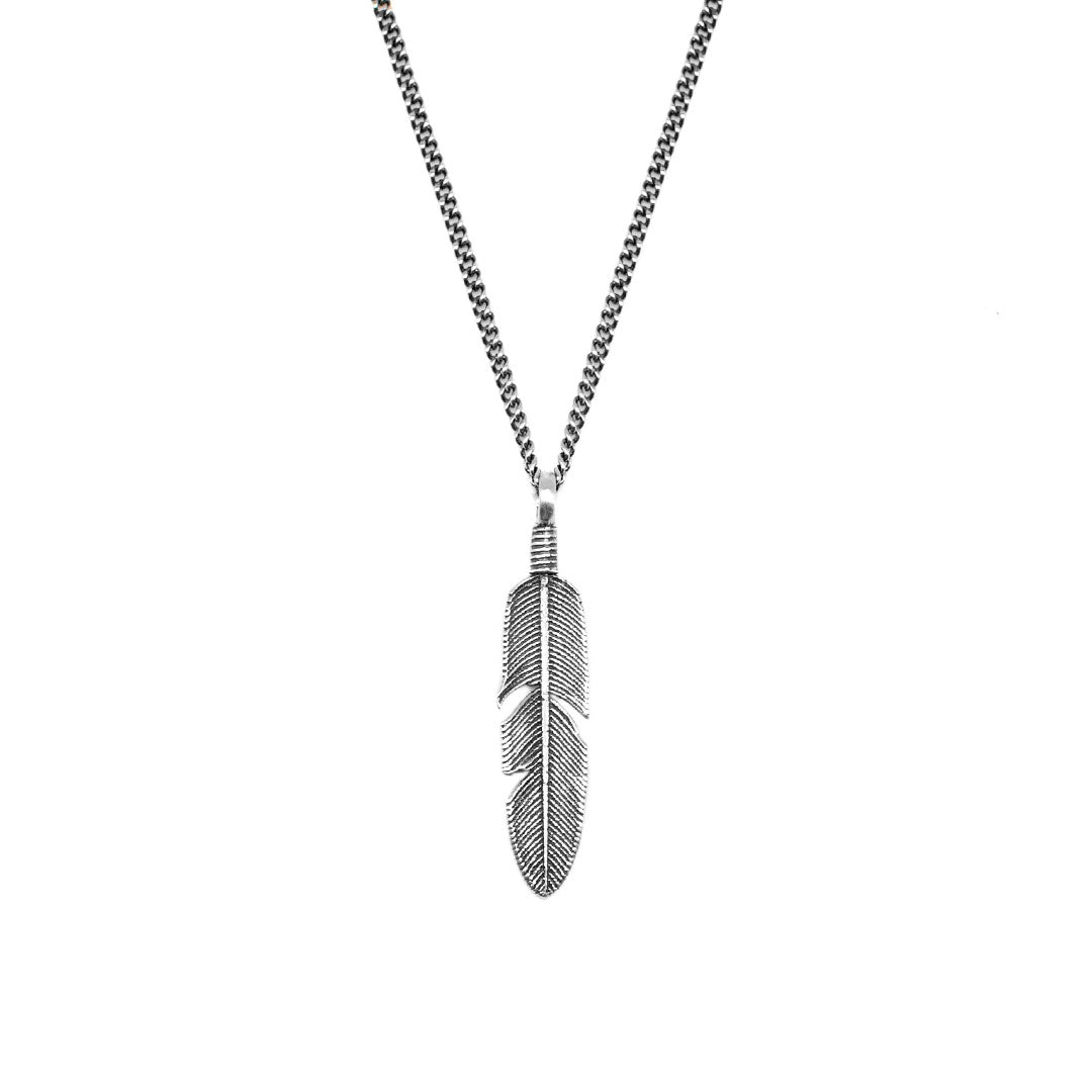 Silver Ethereal Feather Necklace