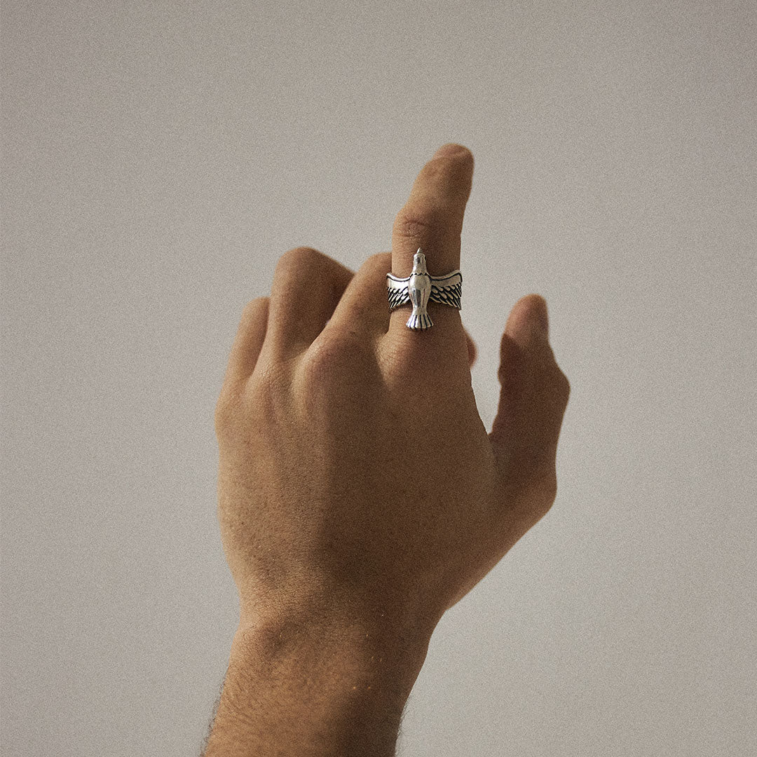Silver Dove Ring - Serge DeNimes