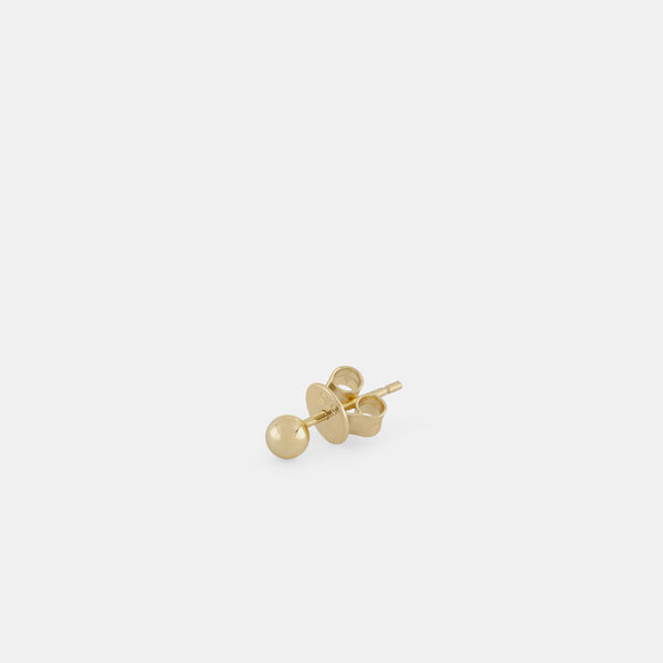 Gold Plated Silver Ball Stud Earring