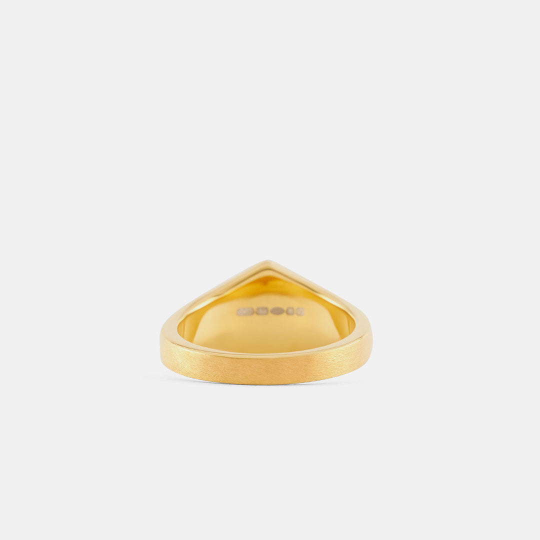 Gold Brushed Rhombus Ring