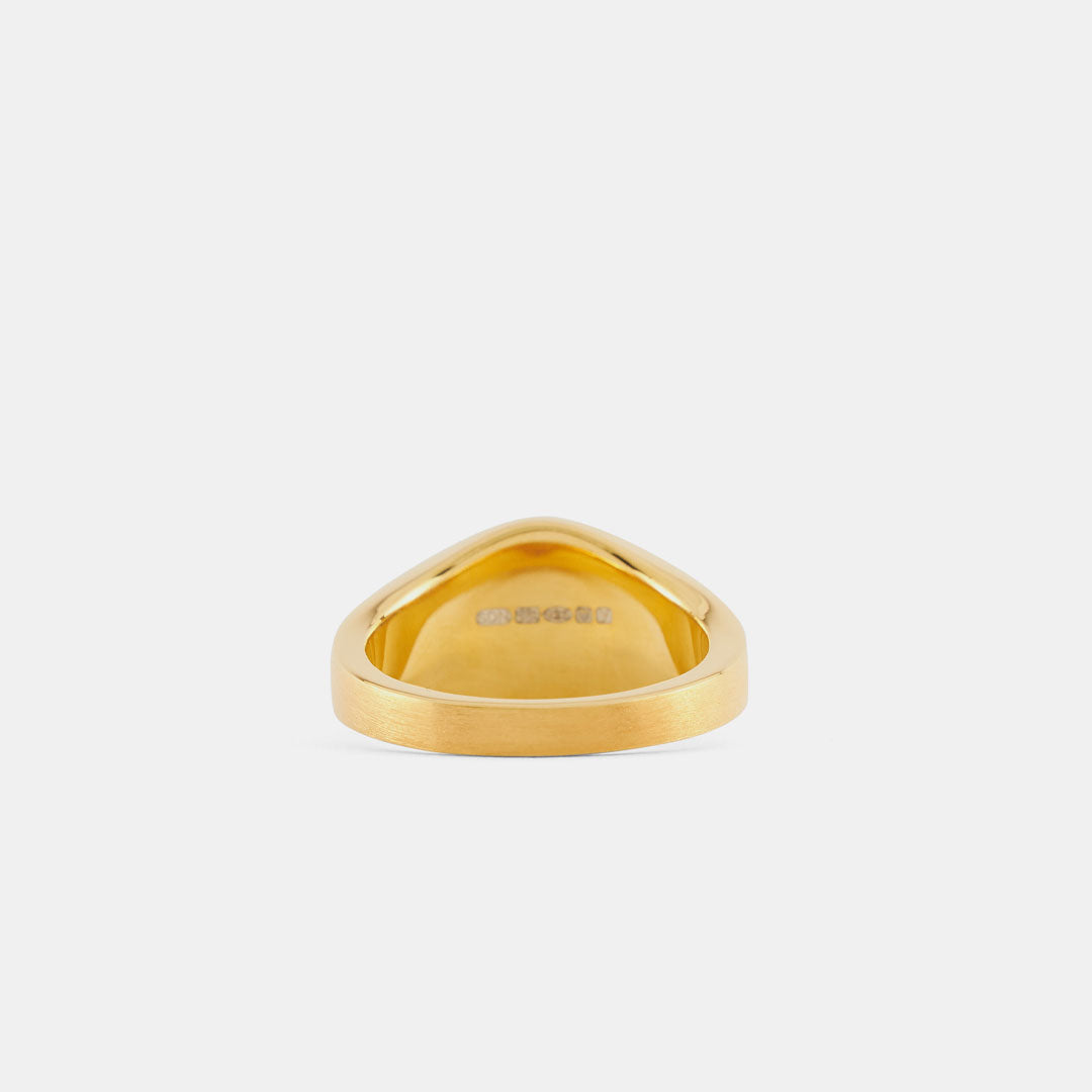 Gold Brushed Round Ring