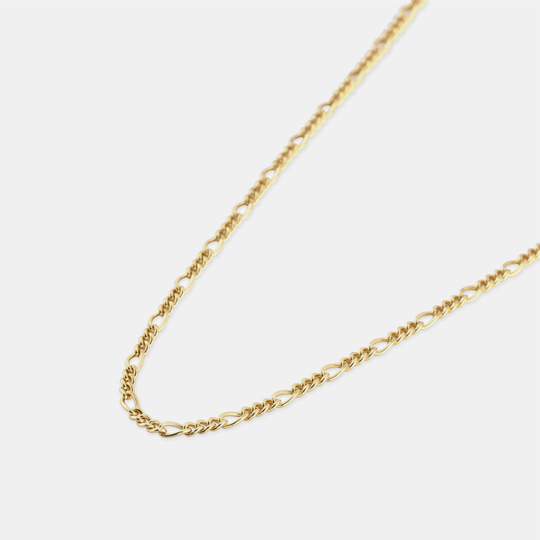 Gold Plated Silver Figaro Necklace