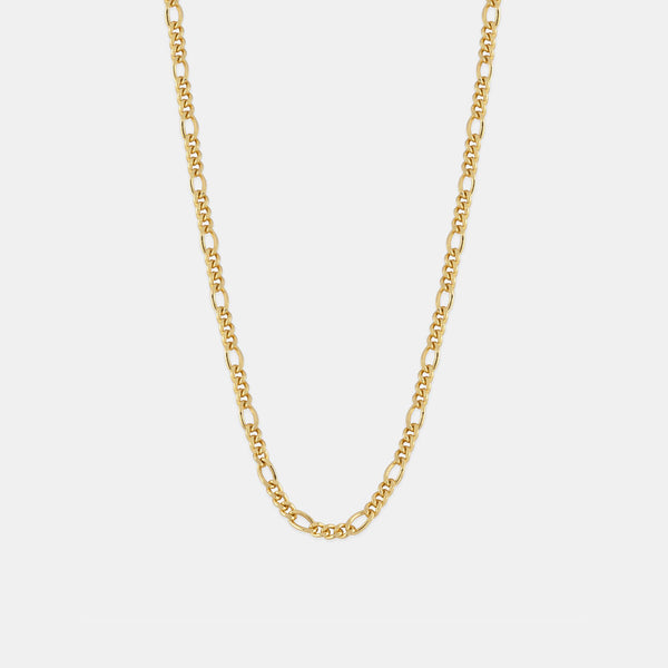 Gold Plated Silver Figaro Necklace