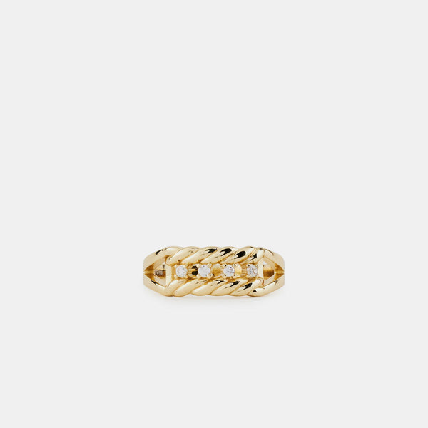 Gold Plated Silver Gem Keeper Ring