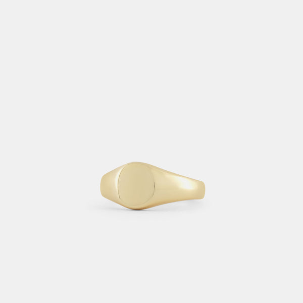 Gold Plated Silver Oval Signet Ring