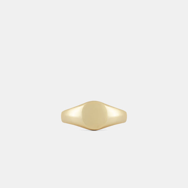 Gold Plated Silver Oval Signet Ring