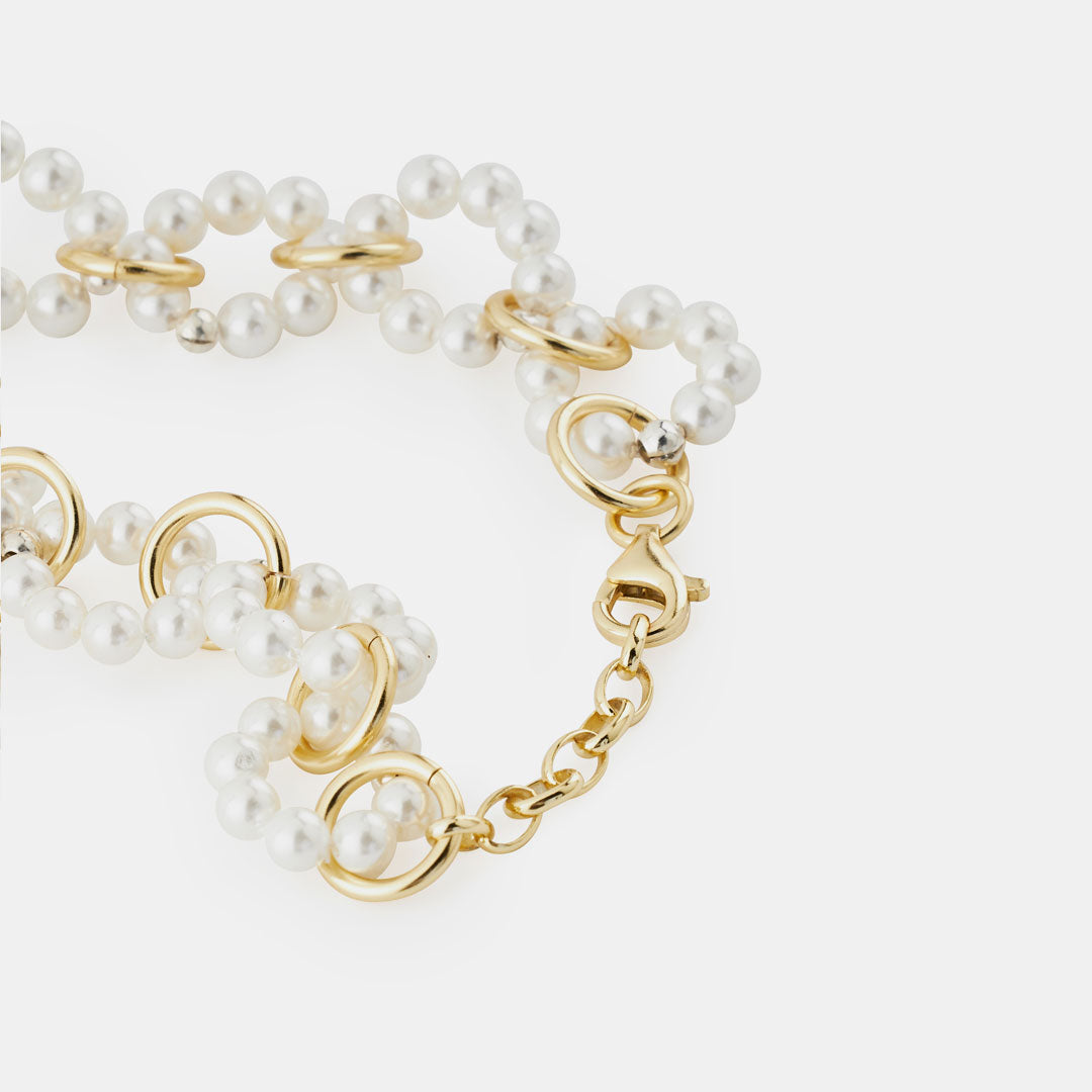 Gold Plated Silver Particle Bracelet