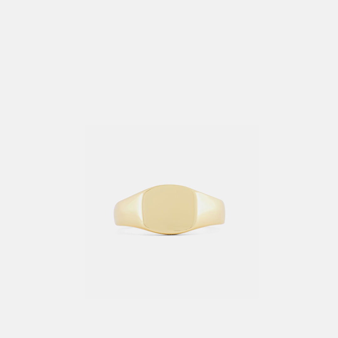 Gold Plated Silver Signet Ring - Serge DeNimes
