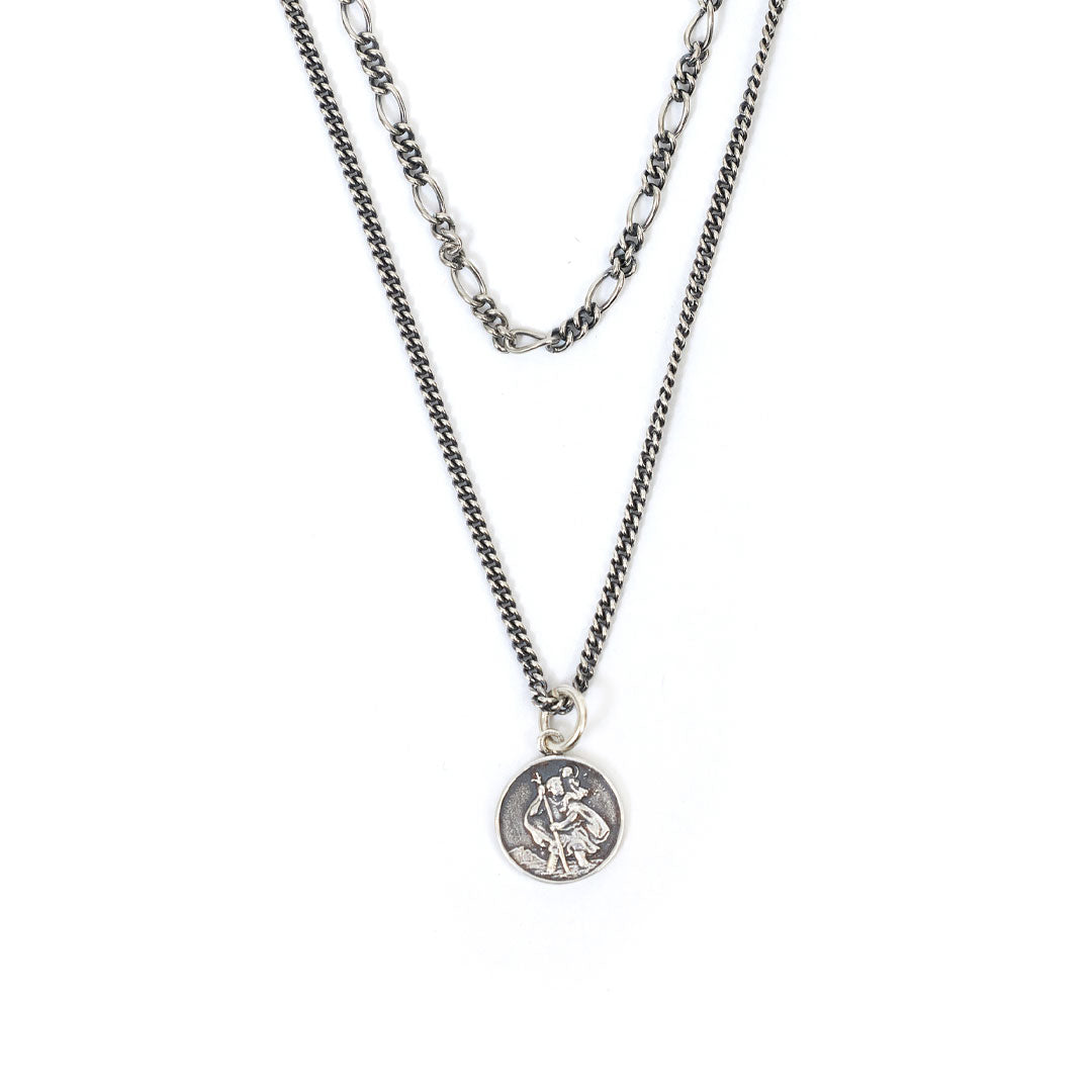 Silver St Christopher Multi Chain Necklace – SergeDeNimes US