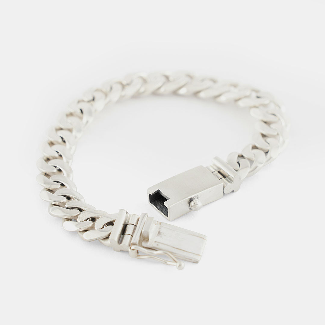 Silver 10mm Curb Bracelet