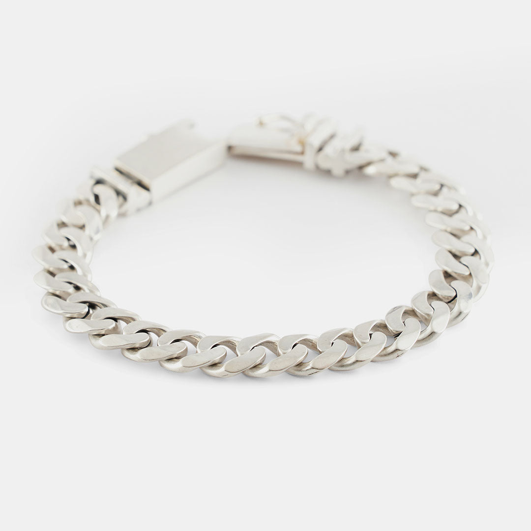 Silver 10mm Curb Bracelet