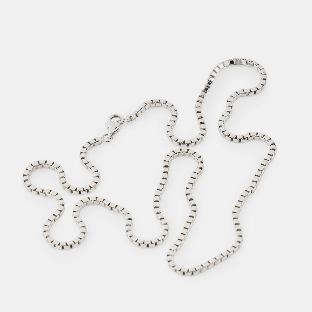 Silver Box Chain Necklace