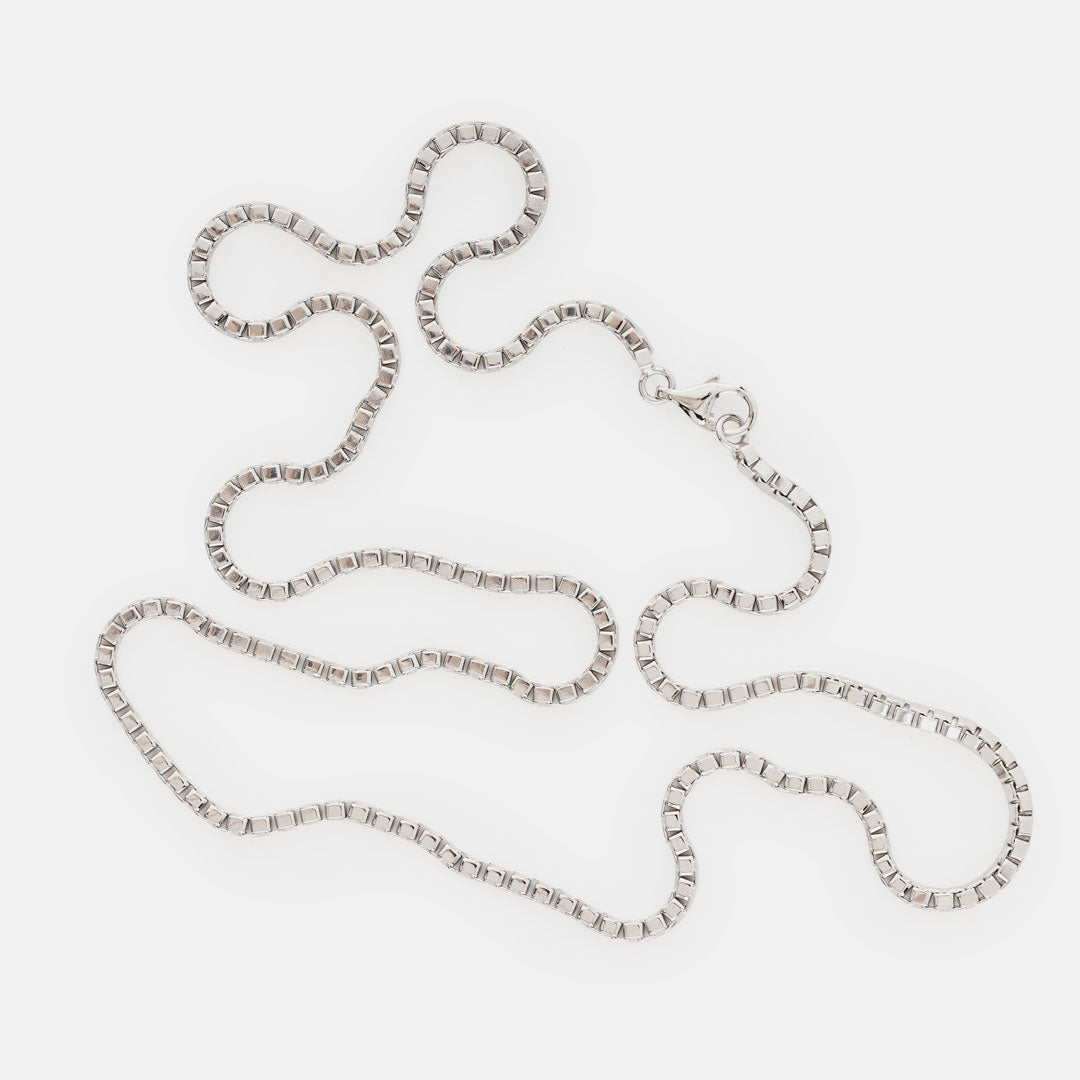 Silver Box Chain Necklace