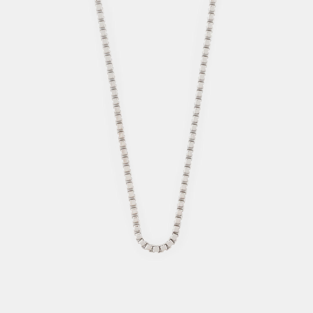 Silver Box Chain Necklace