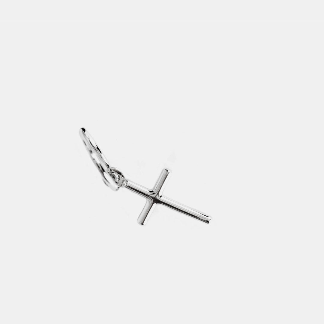 Silver Cross Earring