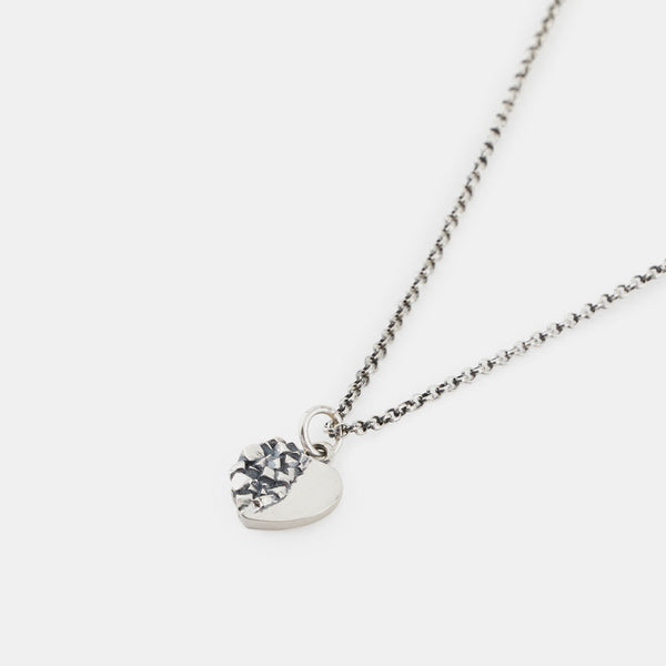 Silver Cubic Heart Necklace