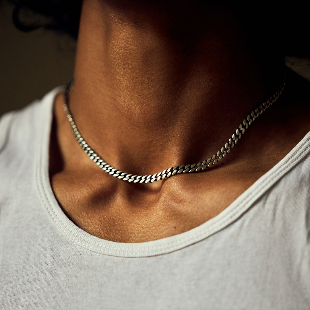 Serge Denimes Sterling Silver Curb Chain Necklace