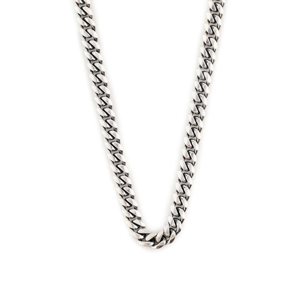 Men's 5mm Curb Chain Necklace Made Of Silver & Stainless Steel | Classy Men  Collection