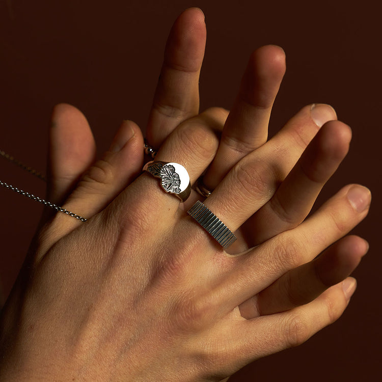 Silver Erode Ring