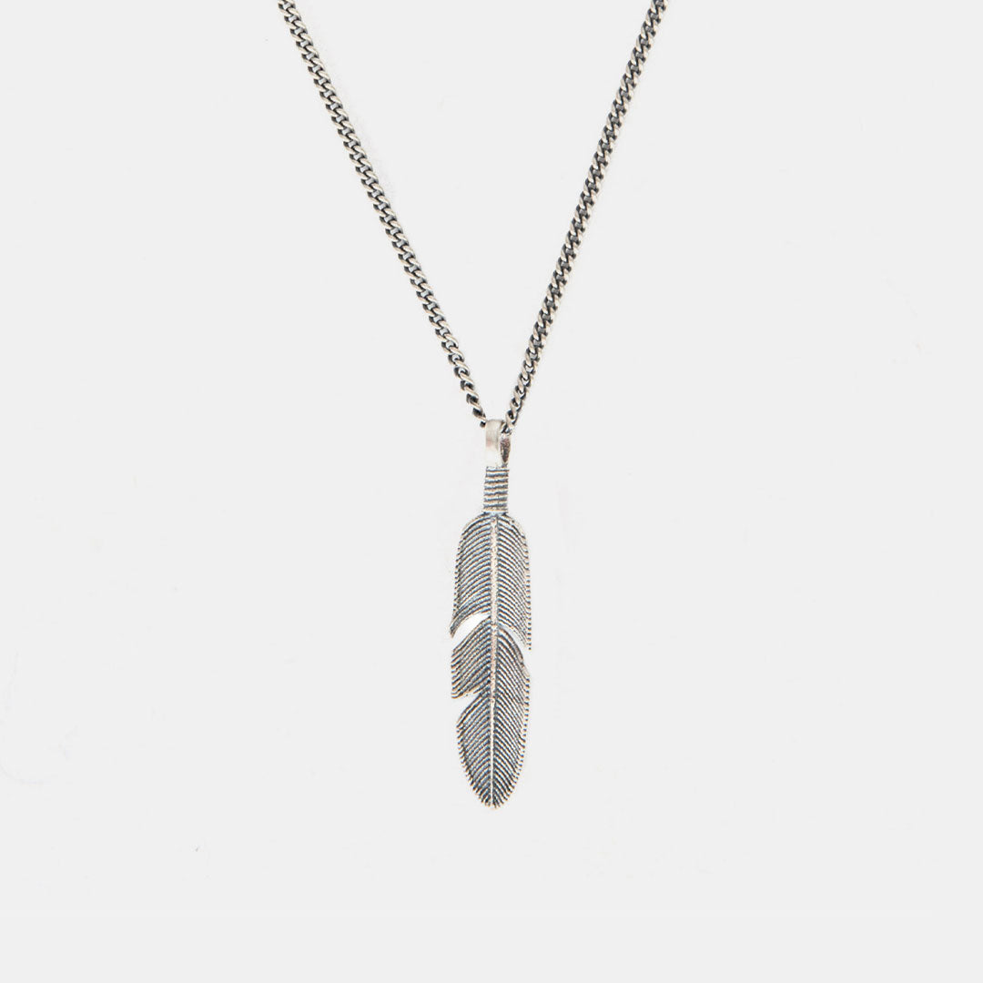 Silver Ethereal Feather Necklace - Serge DeNimes
