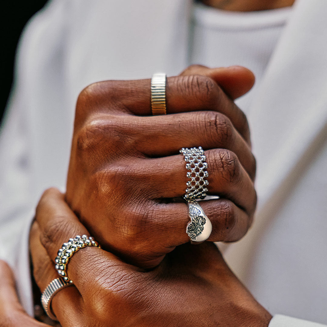 Silver Molecule Ring