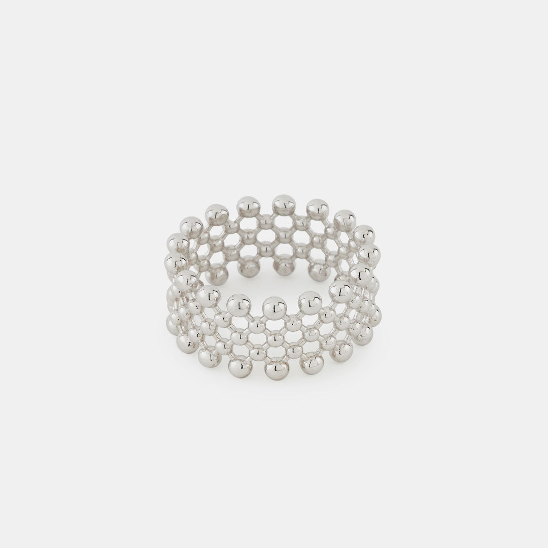 Silver Molecule Ring