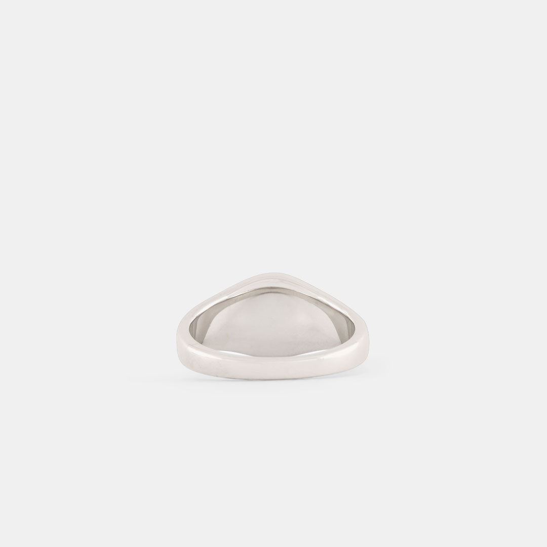 Silver Oval Signet Ring