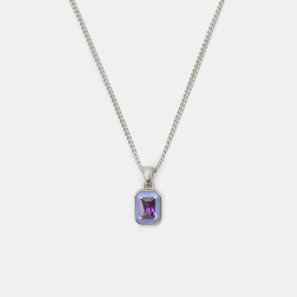 Silver Purple Blush Necklace - Limited Edition - Serge DeNimes