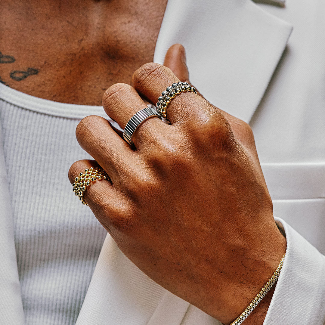 Silver Ridge Band Ring – SergeDeNimes US