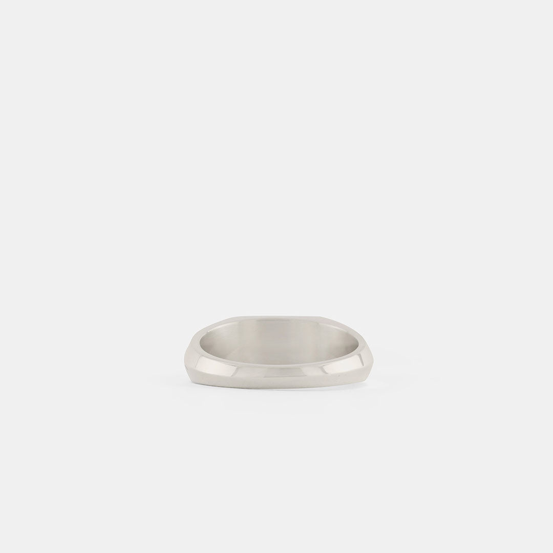 Silver Rope Bevel Ring