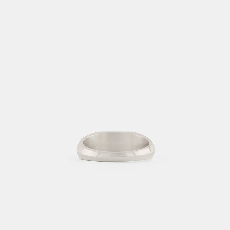 Silver Rope Bevel Ring