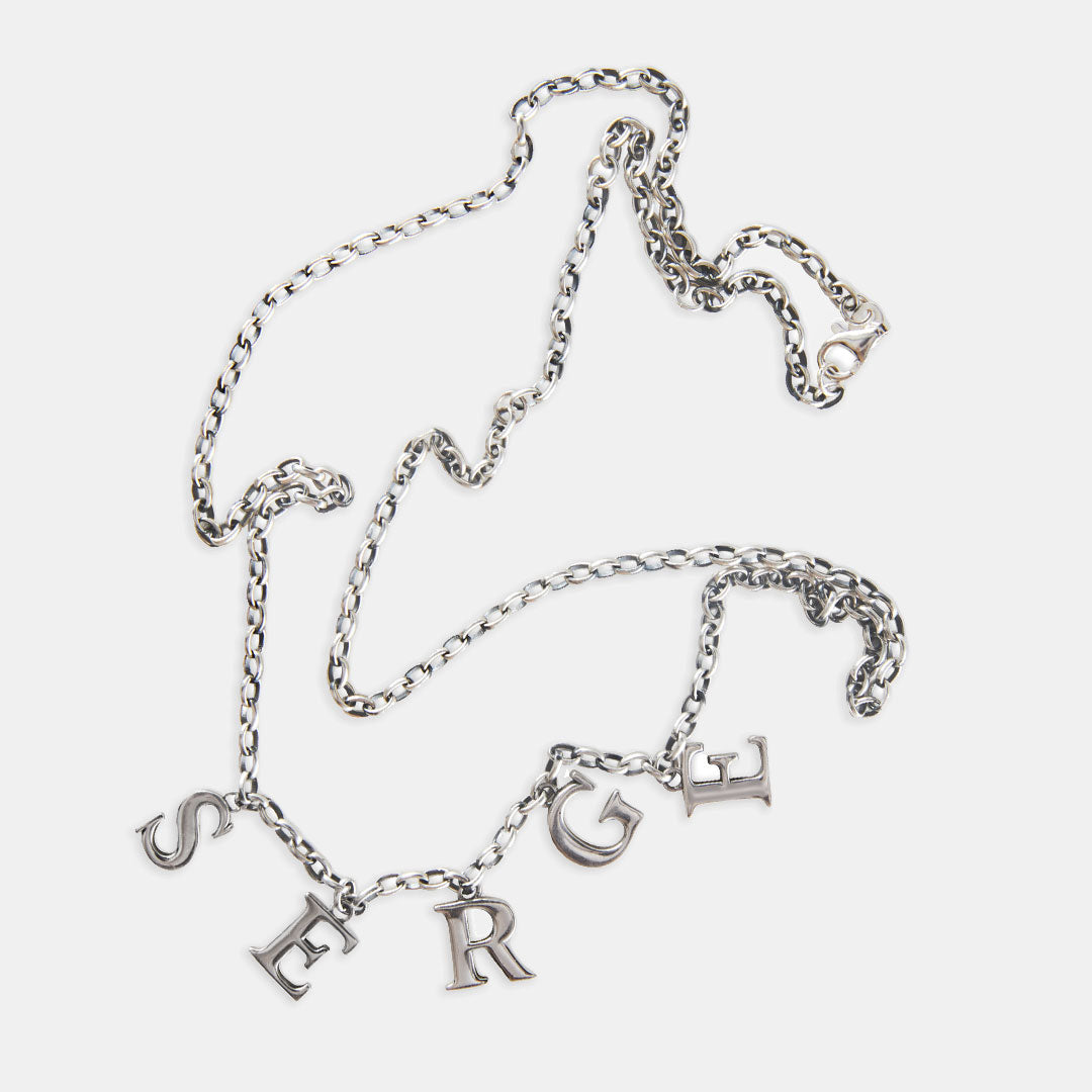 Silver Serge Alphabet Necklace