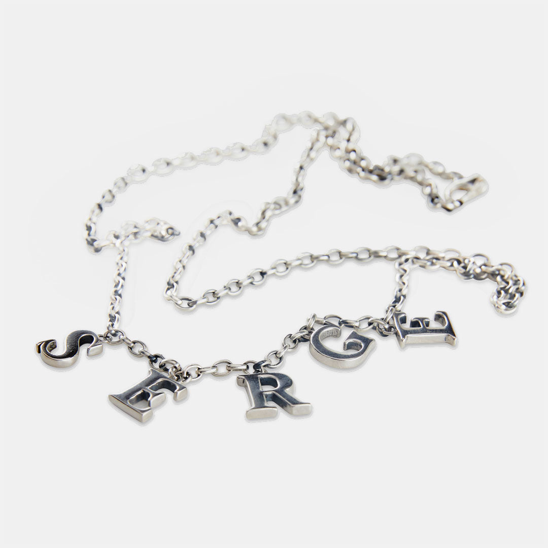 Silver Serge Alphabet Necklace