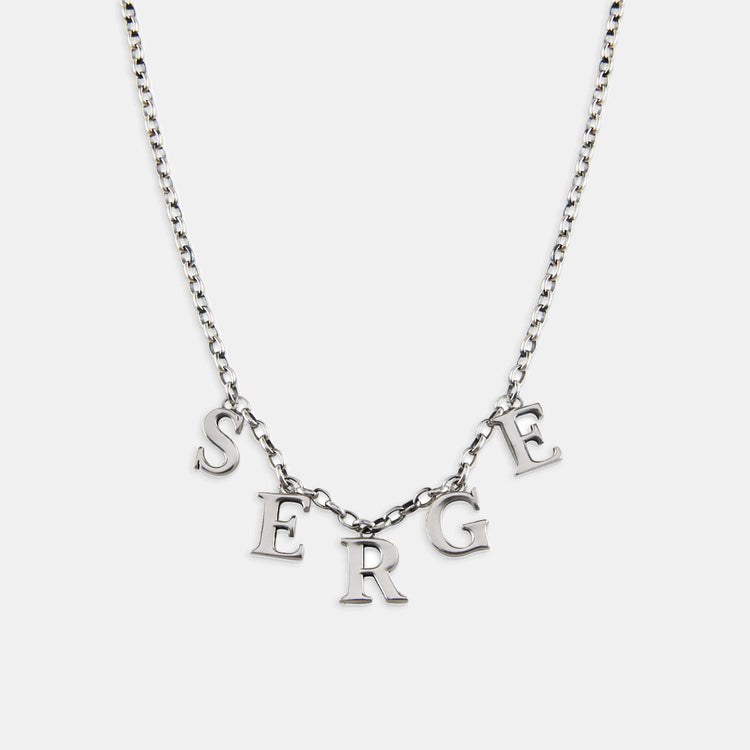 Silver Serge Alphabet Necklace