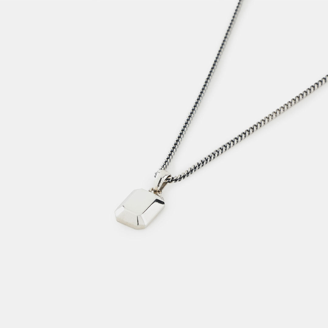 Silver Solid Gem Necklace