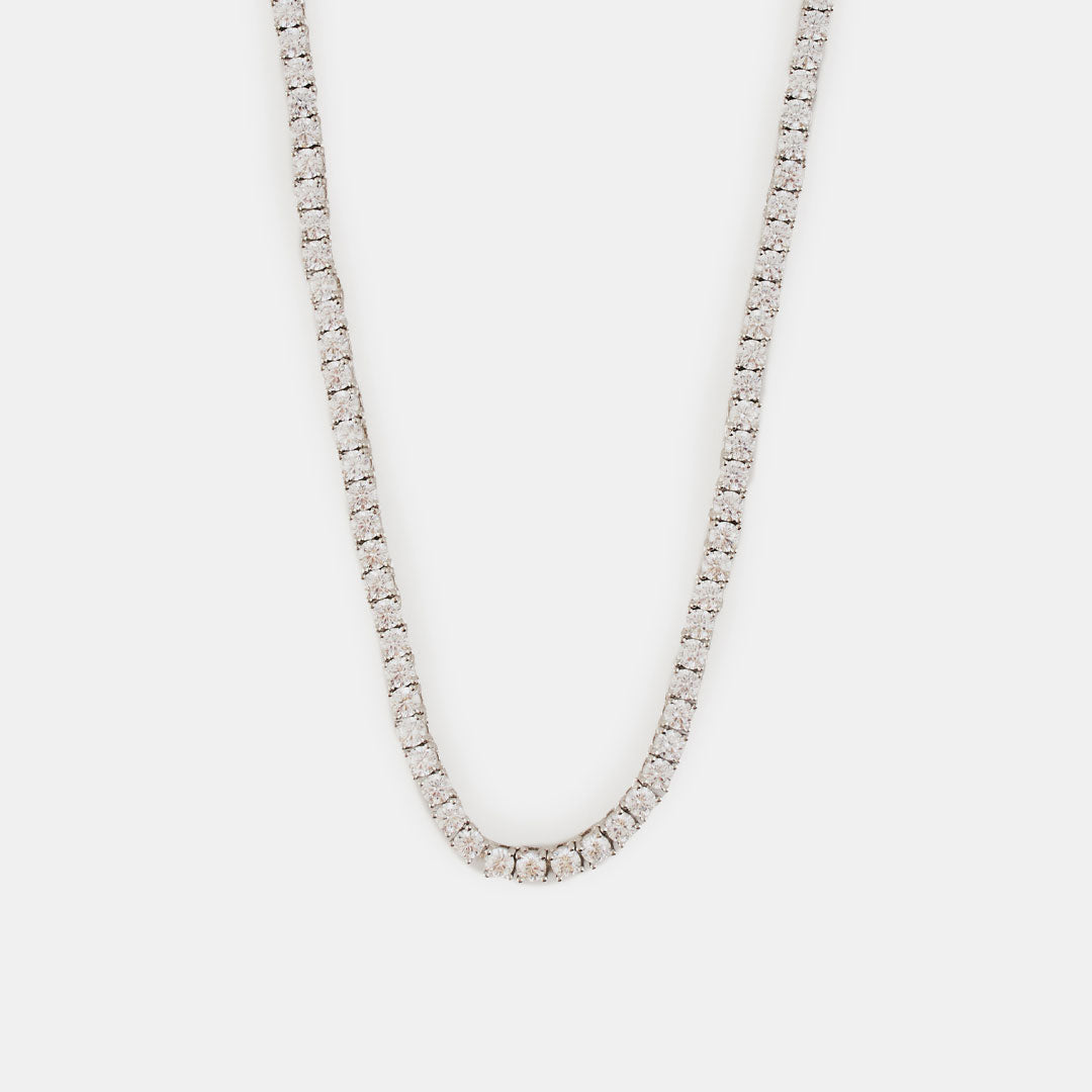 Silver Tennis Chain Necklace