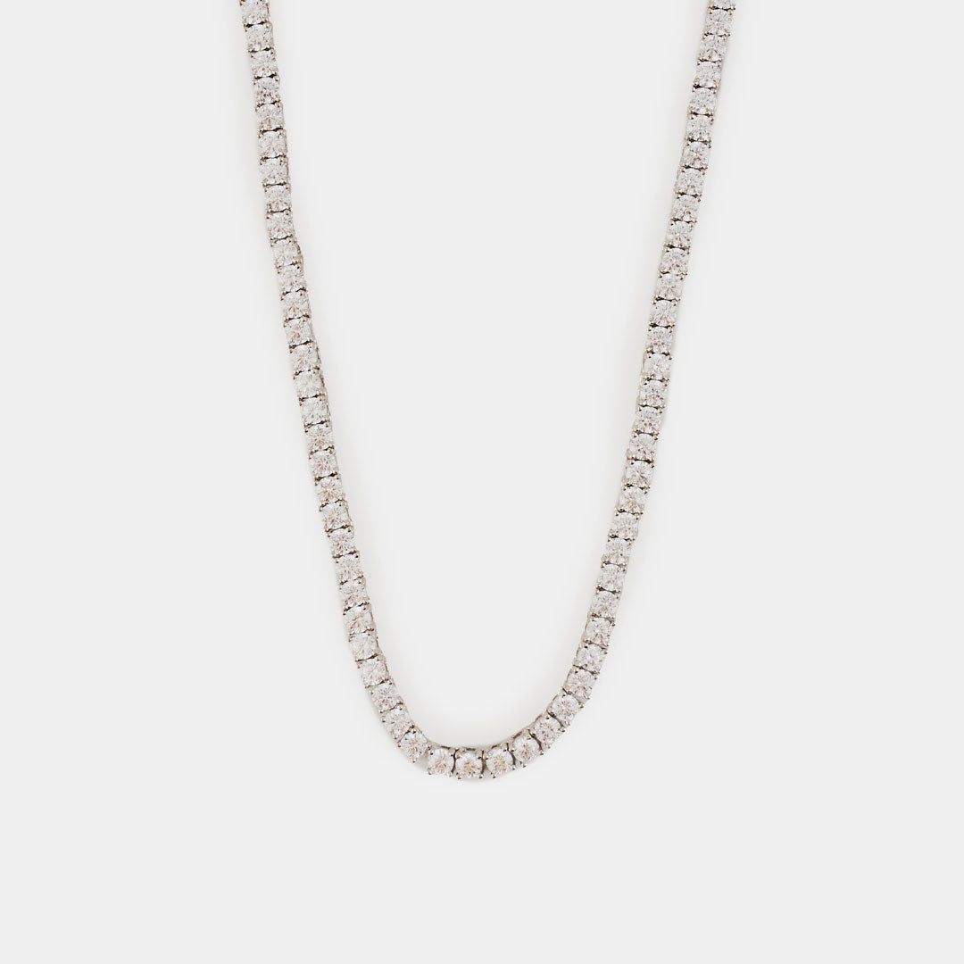 Silver Tennis Chain Necklace SergeDeNimes US