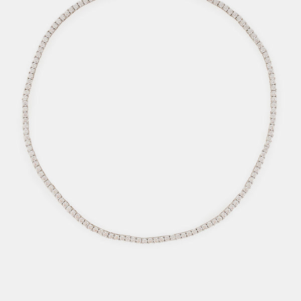 Silver Tennis Chain Necklace