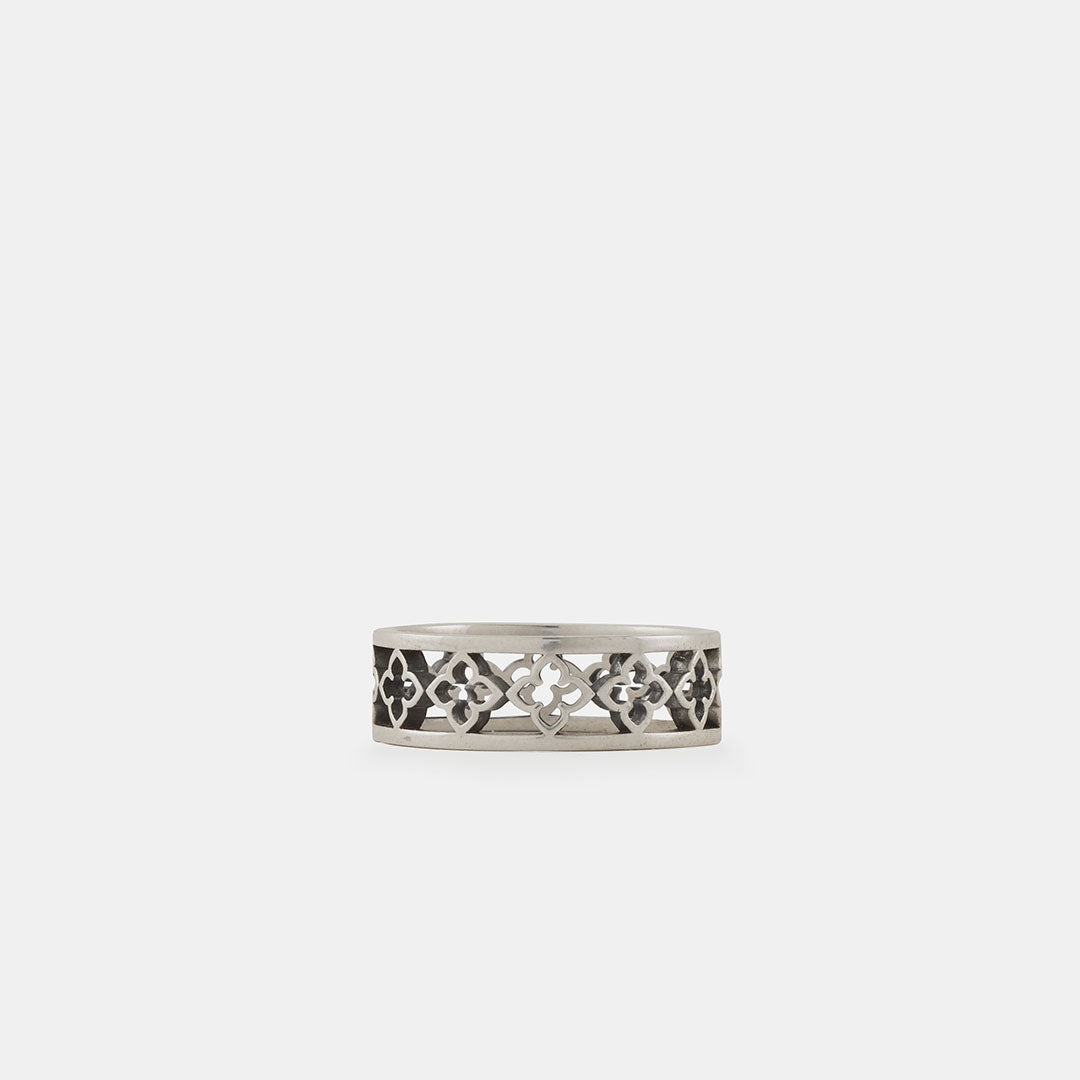 Silver Tudor Cross Ring