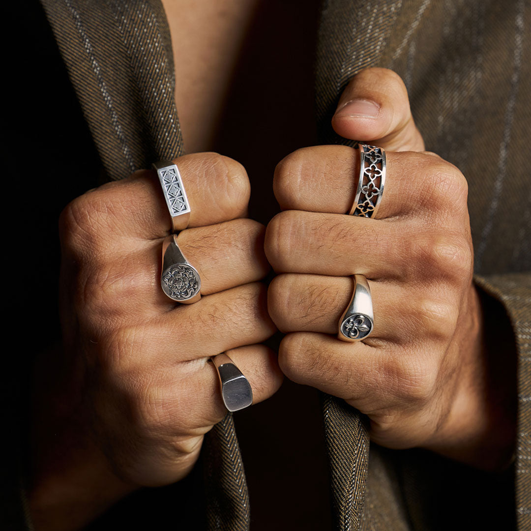 Silver Tudor Cross Ring