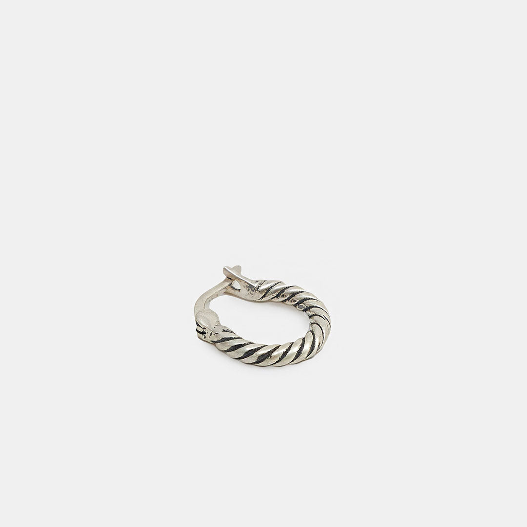 Silver Twist Hoop Earring - Serge DeNimes